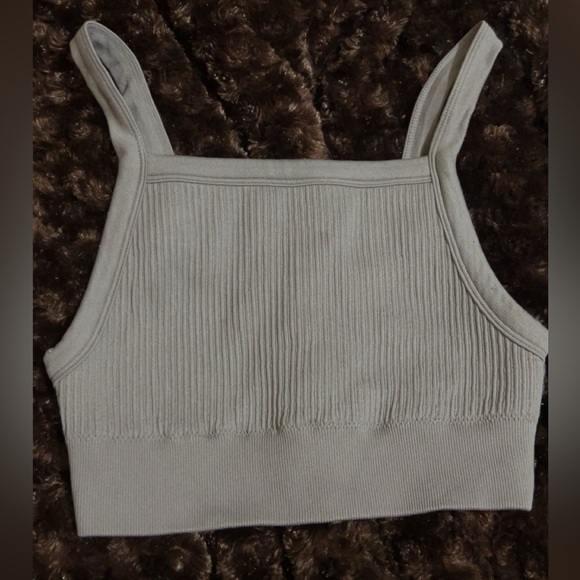 Harlow thick ribbed tank taupe color size small - Picture 1 of 2